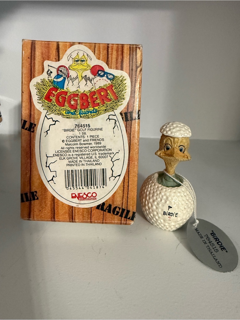 Enesco Eggbert Birdie Golf Figurine 764515 with original box and tag